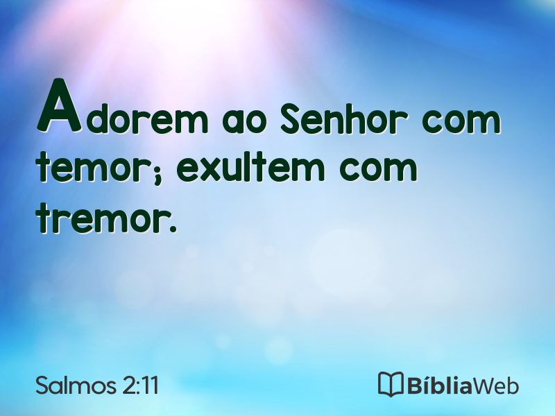 Salmos 2:11 em imagem para compartilhar