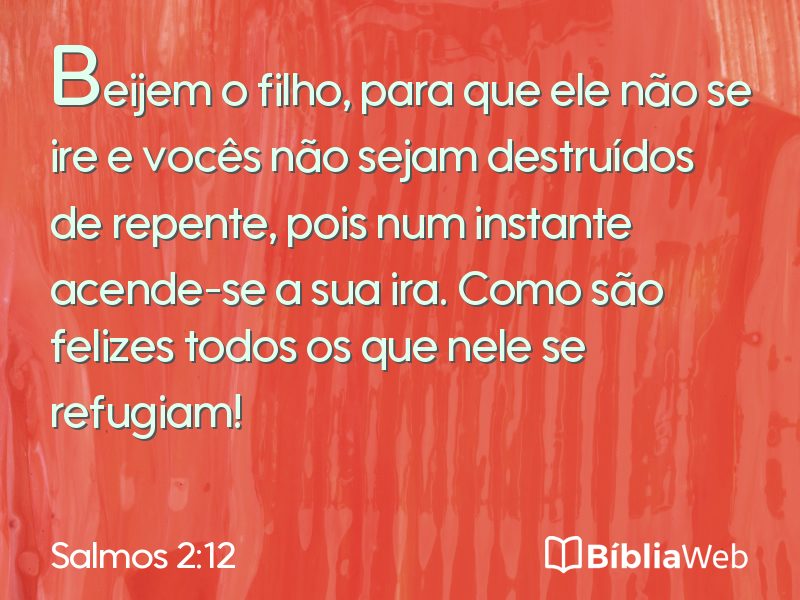 Salmos 2:12 em imagem para compartilhar