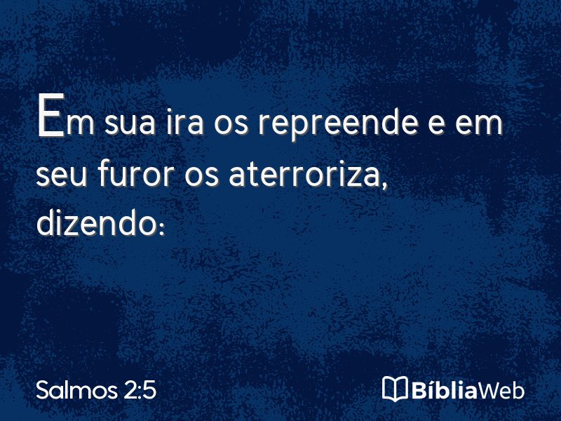 Salmos 2:5 em imagem para compartilhar