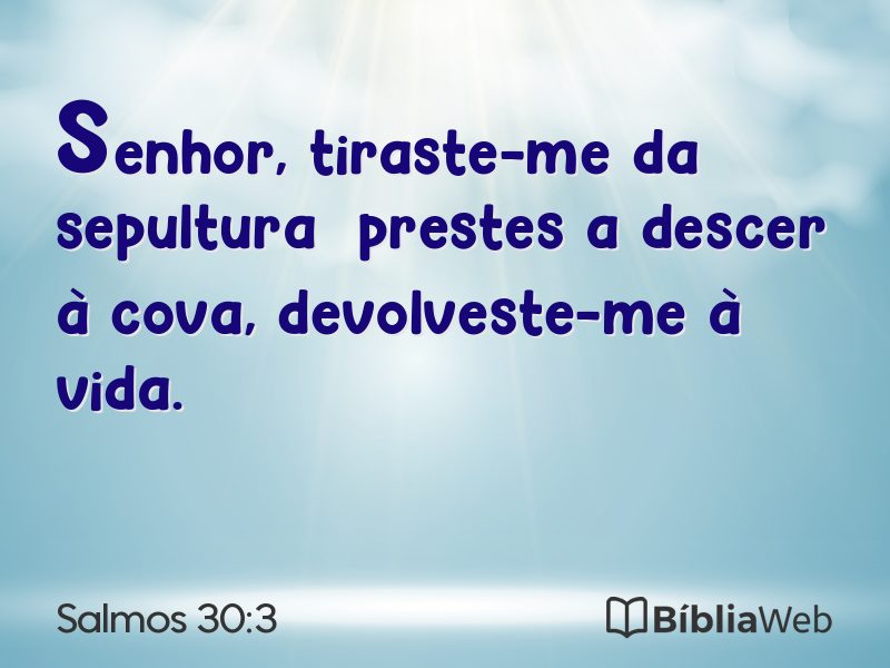 Salmos 30:3 em imagem para compartilhar