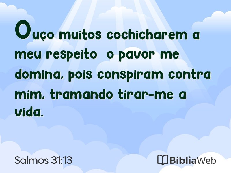Salmos 31:13 em imagem para compartilhar