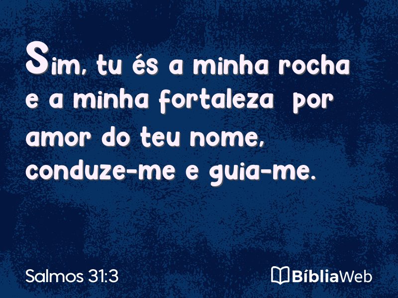 Salmos 31:3 em imagem para compartilhar