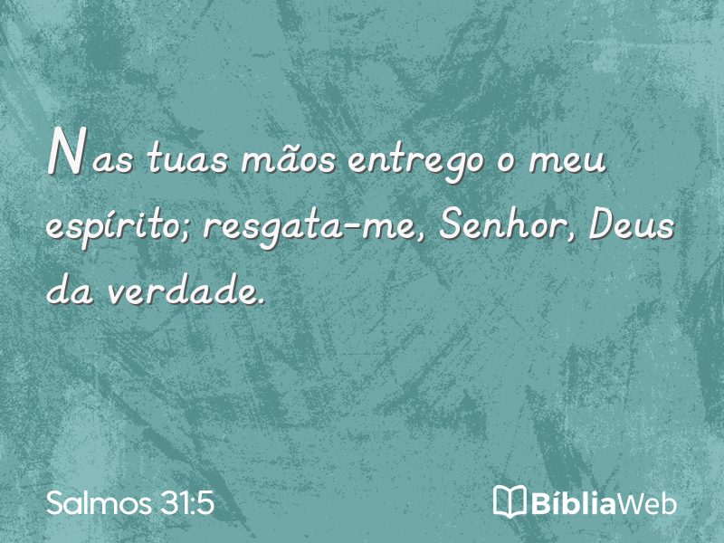 Salmos 31:5 em imagem para compartilhar