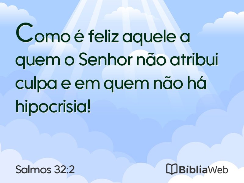 Salmos 32:2 em imagem para compartilhar