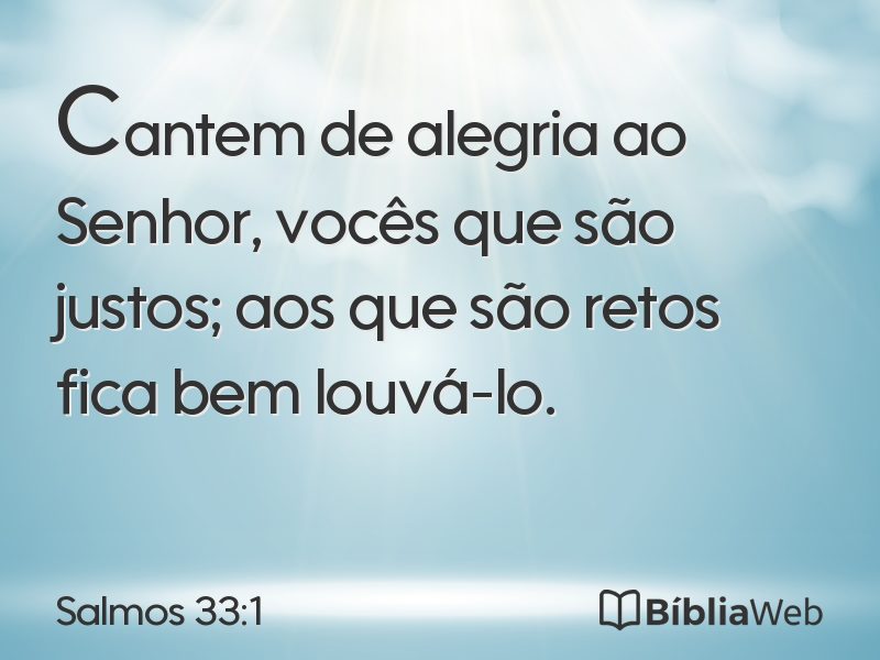 Salmos 33:1 em imagem para compartilhar