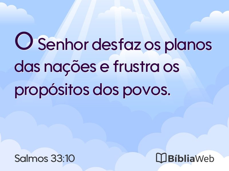 Salmos 33:10 em imagem para compartilhar