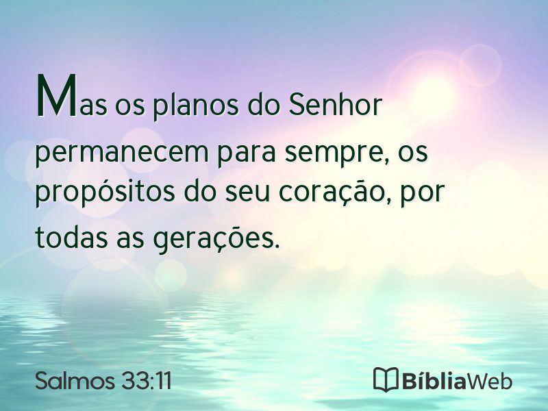 Salmos 33:11 em imagem para compartilhar