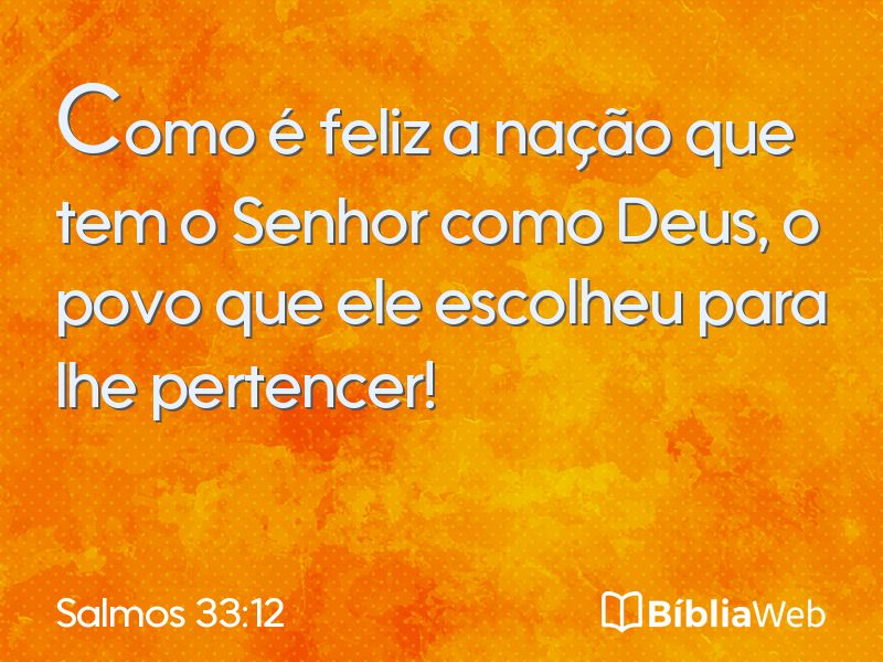 Salmos 33:12 em imagem para compartilhar