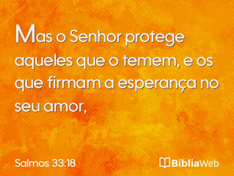 Salmos 33:18 em imagem para compartilhar