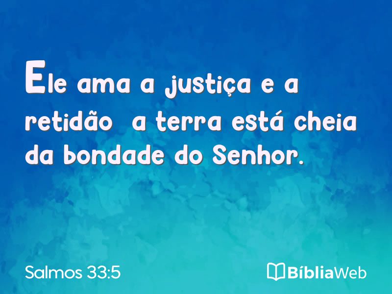 Salmos 33:5 em imagem para compartilhar