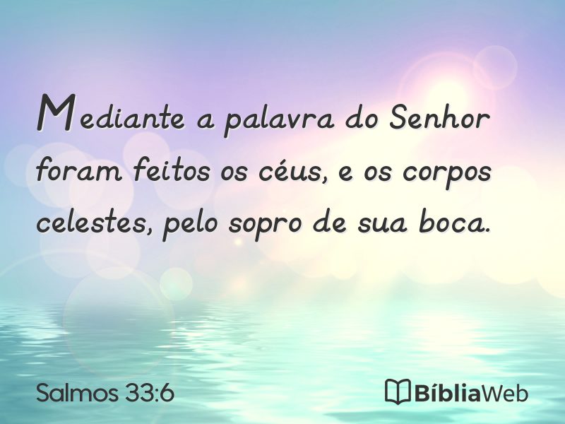 Salmos 33:6 em imagem para compartilhar