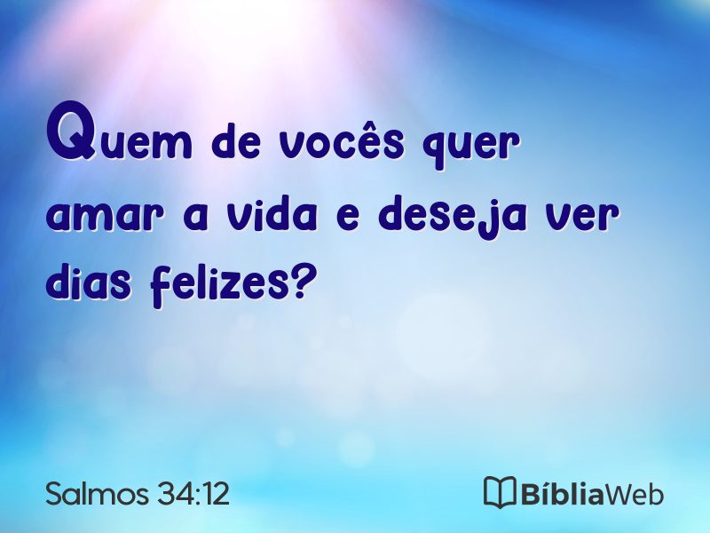 Salmos 34:12 em imagem para compartilhar