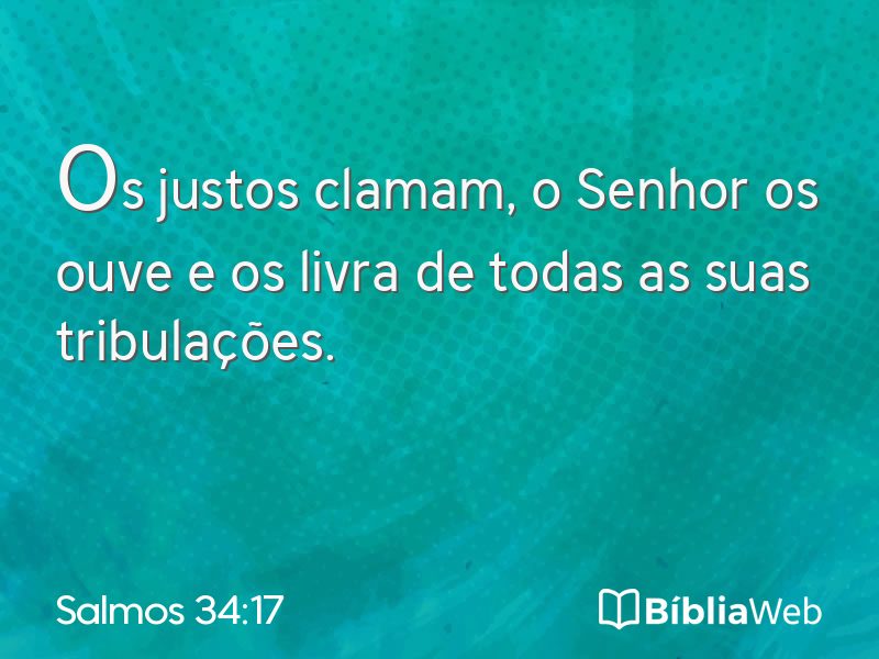 Salmos 34:17 em imagem para compartilhar