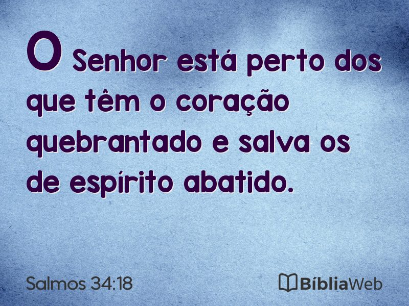 Salmos 34:18 em imagem para compartilhar