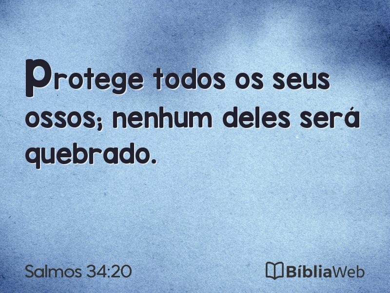 Salmos 34:20 em imagem para compartilhar