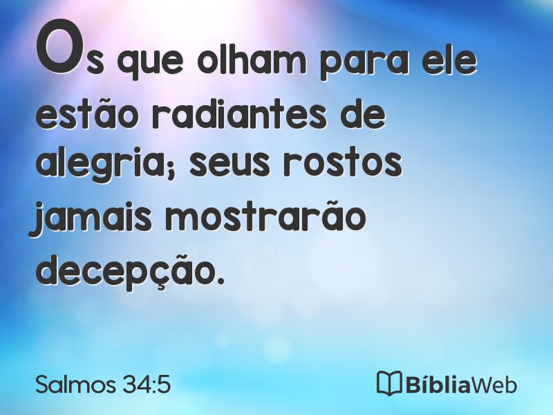 Salmos 34:5 em imagem para compartilhar