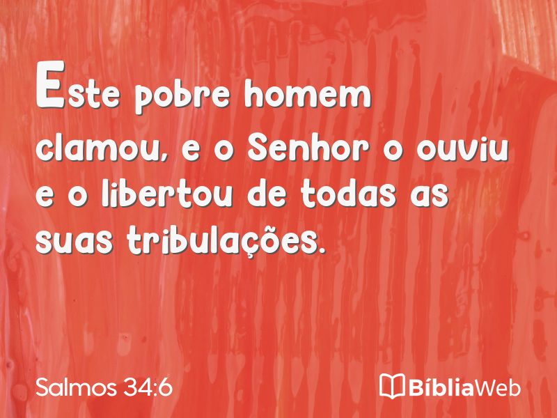 Salmos 34:6 em imagem para compartilhar