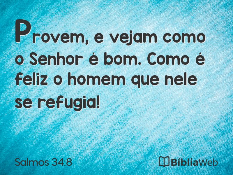 Salmos 34:8 em imagem para compartilhar