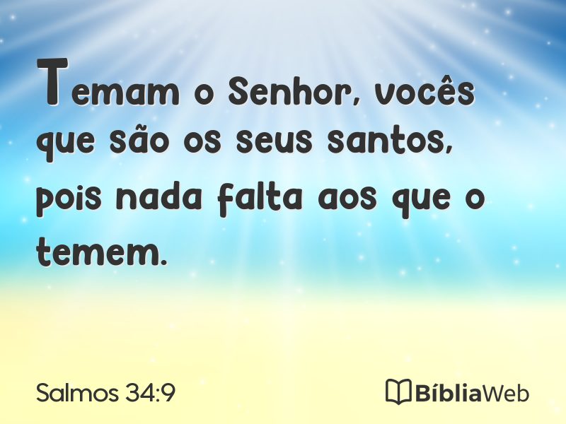 Salmos 34:9 em imagem para compartilhar