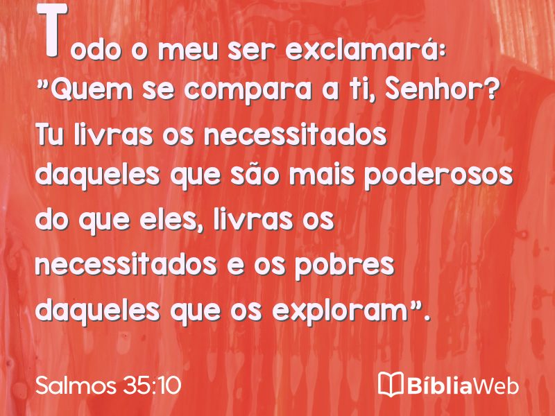 Salmos 35:10 em imagem para compartilhar