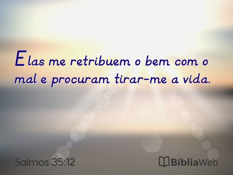 Salmos 35:12 em imagem para compartilhar