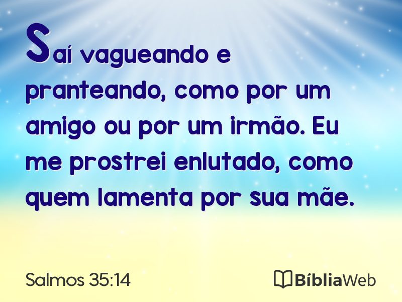 Salmos 35:14 em imagem para compartilhar