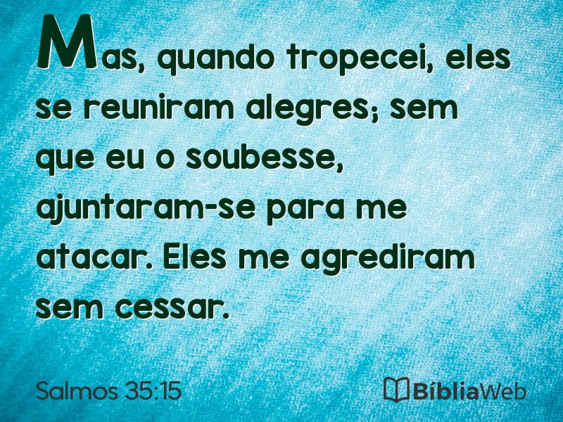 Salmos 35:15 em imagem para compartilhar