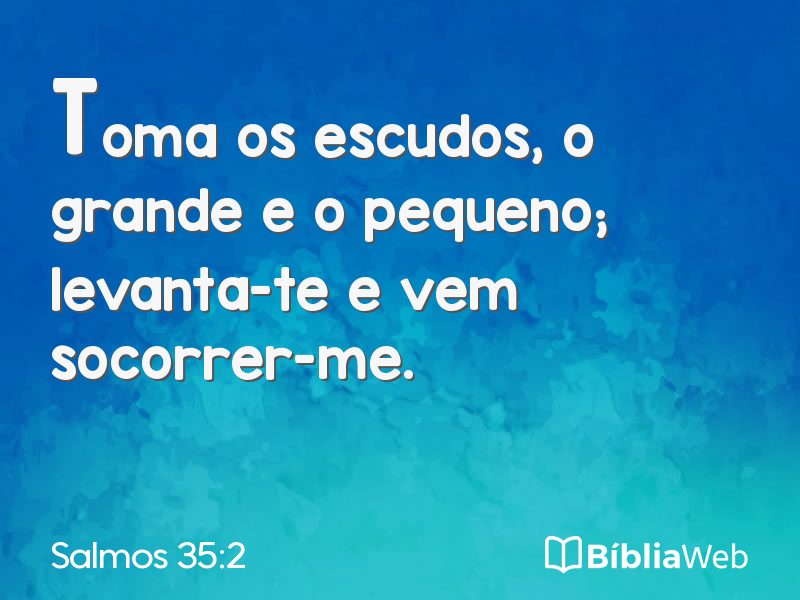 Salmos 35:2 em imagem para compartilhar