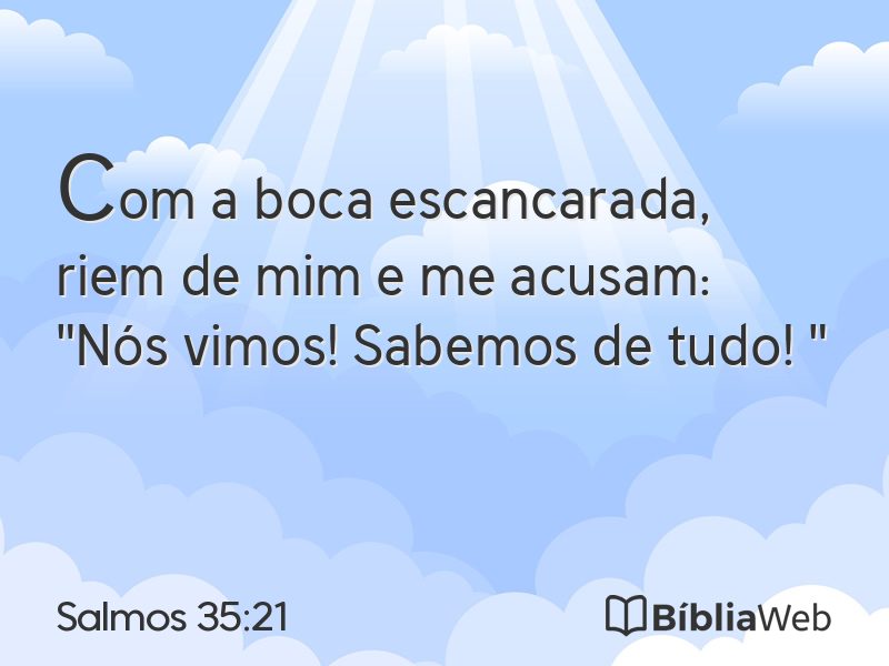 Salmos 35:21 em imagem para compartilhar