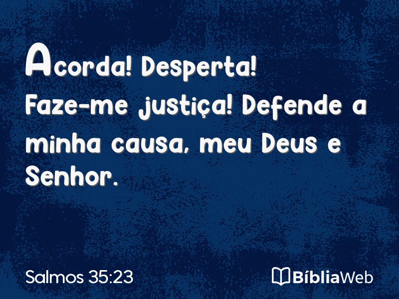 Salmos 35:23 em imagem para compartilhar