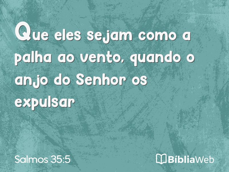 Salmos 35:5 em imagem para compartilhar