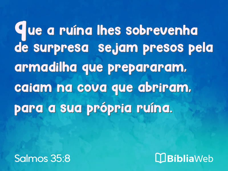 Salmos 35:8 em imagem para compartilhar