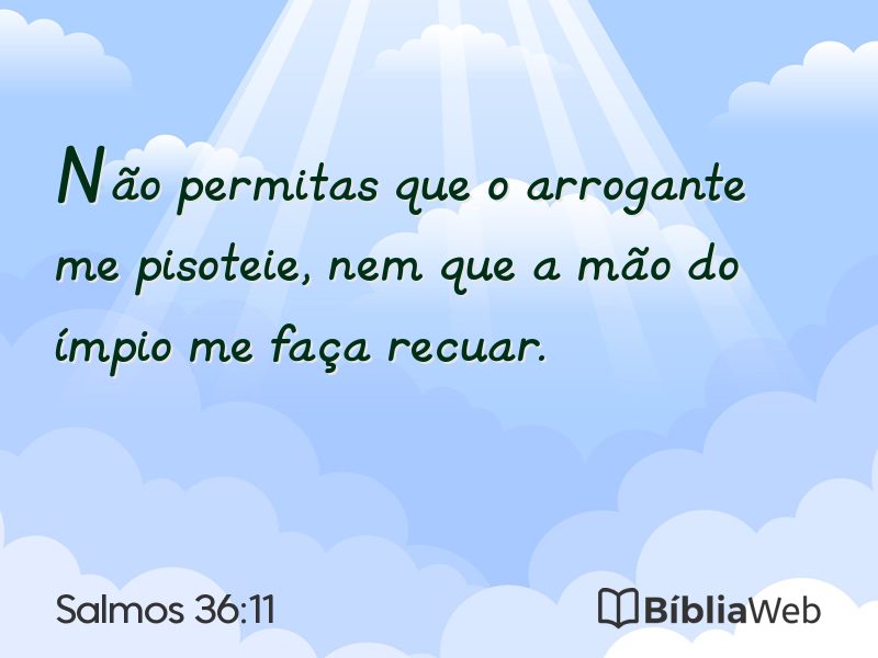 Salmos 36:11 em imagem para compartilhar