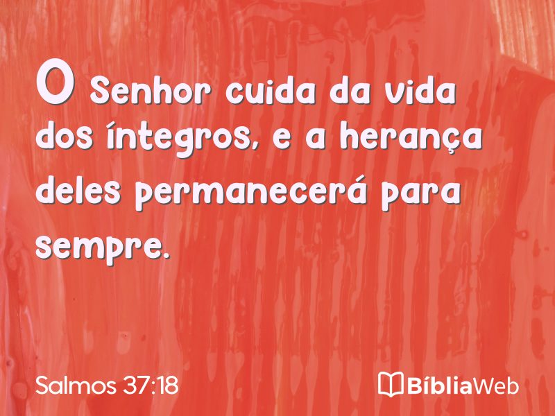 Salmos 37:18 em imagem para compartilhar