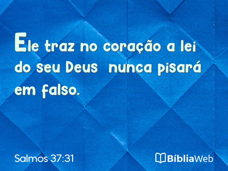 Salmos 37:31 em imagem para compartilhar
