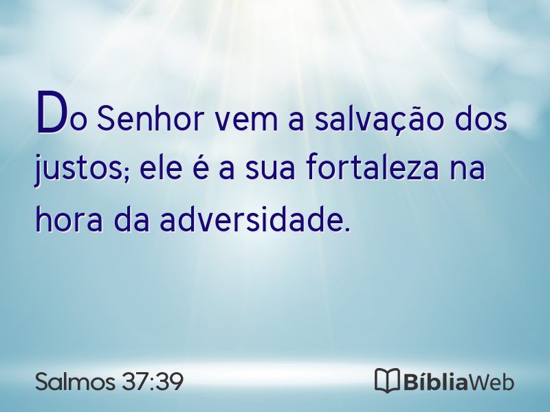 Salmos 37:39 em imagem para compartilhar