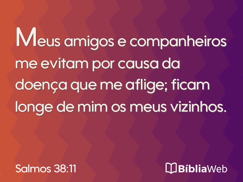 Salmos 38:11 em imagem para compartilhar
