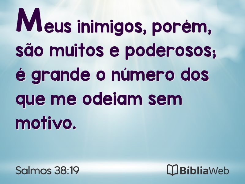 Salmos 38:19 em imagem para compartilhar