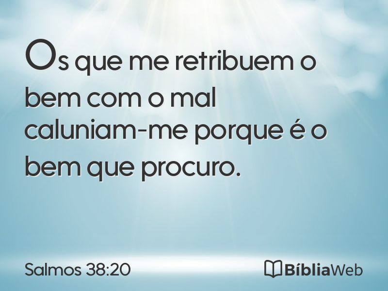 Salmos 38:20 em imagem para compartilhar