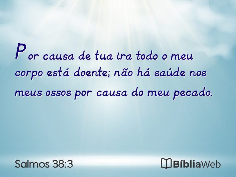 Salmos 38:3 em imagem para compartilhar