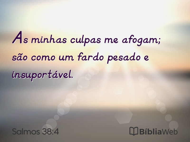 Salmos 38:4 em imagem para compartilhar