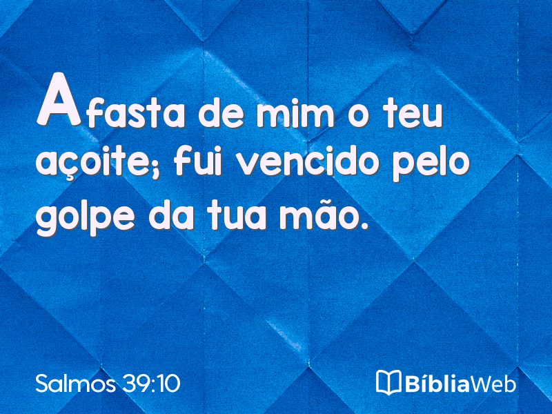 Salmos 39:10 em imagem para compartilhar