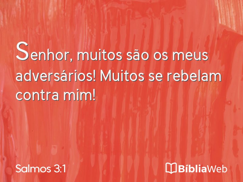 Salmos 3:1 em imagem para compartilhar