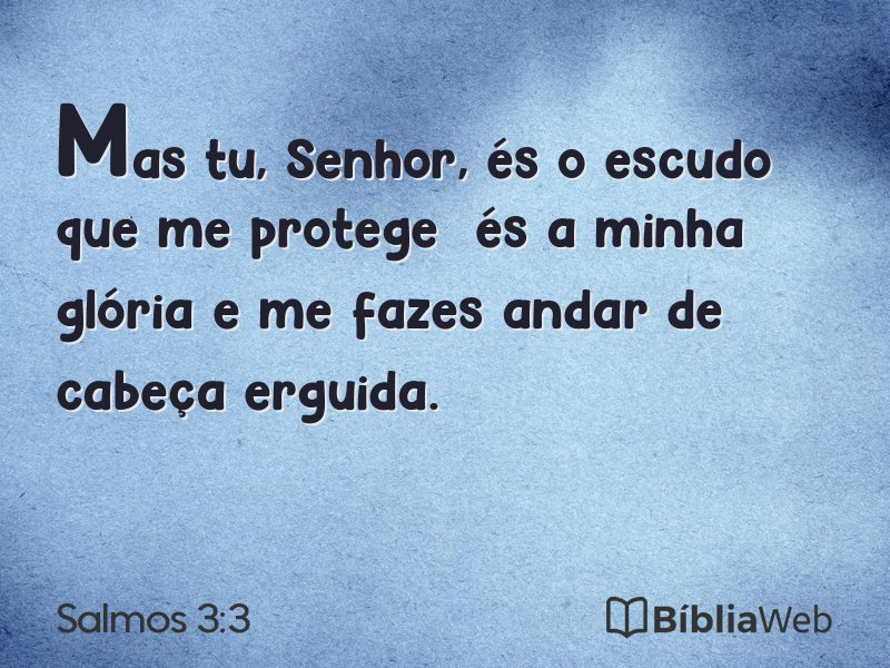 Salmos 3:3 em imagem para compartilhar