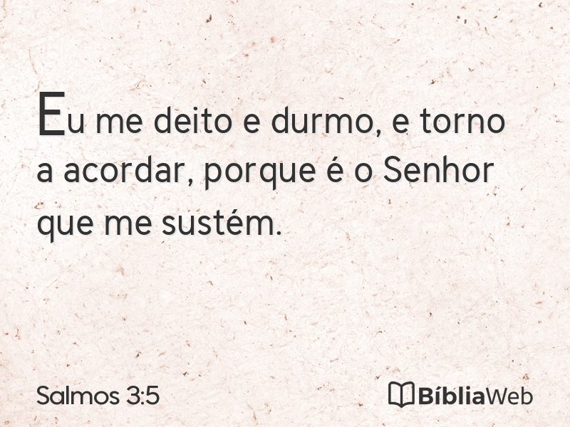 Salmos 3:5 em imagem para compartilhar