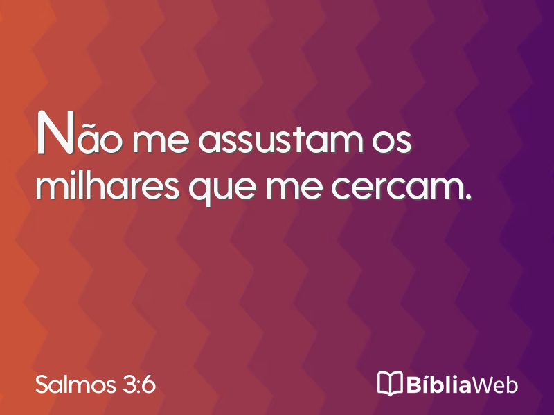 Salmos 3:6 em imagem para compartilhar
