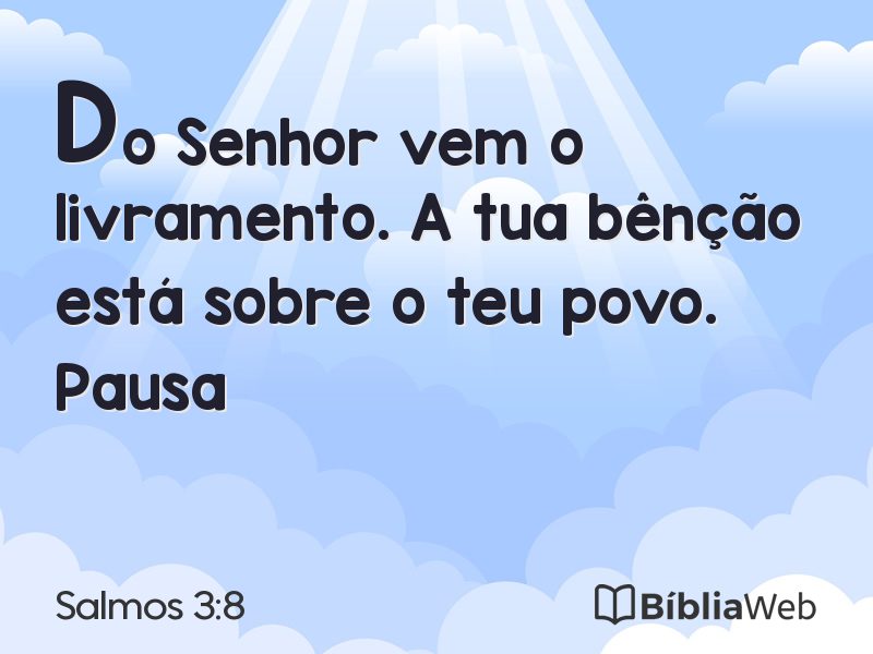 Salmos 3:8 em imagem para compartilhar