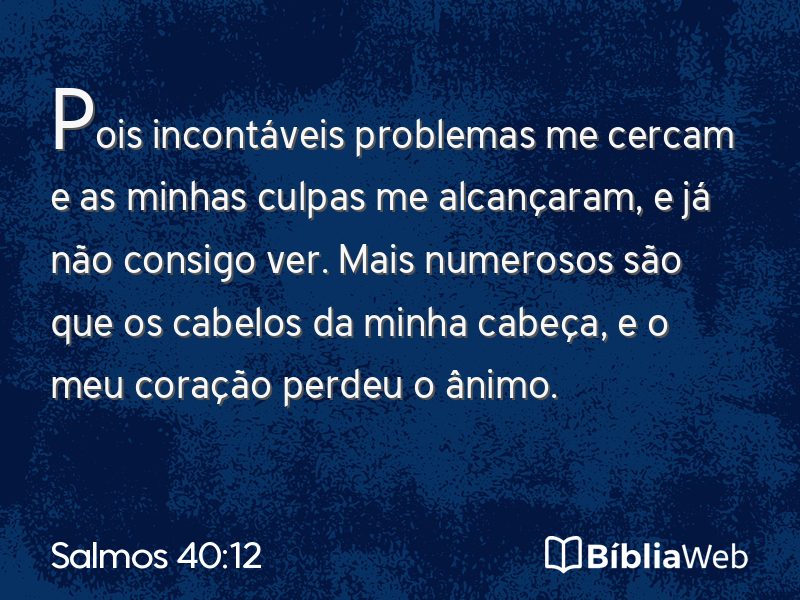 Salmos 40:12 em imagem para compartilhar