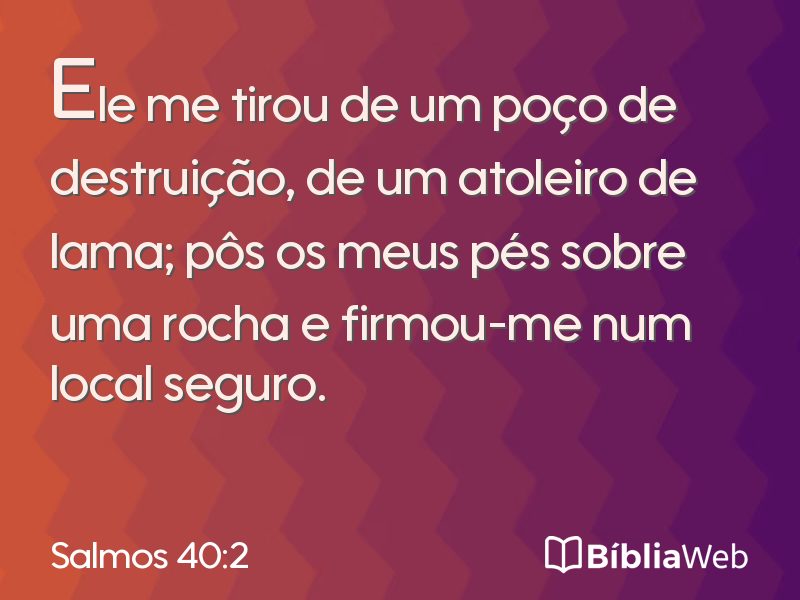 Salmos 40:2 em imagem para compartilhar
