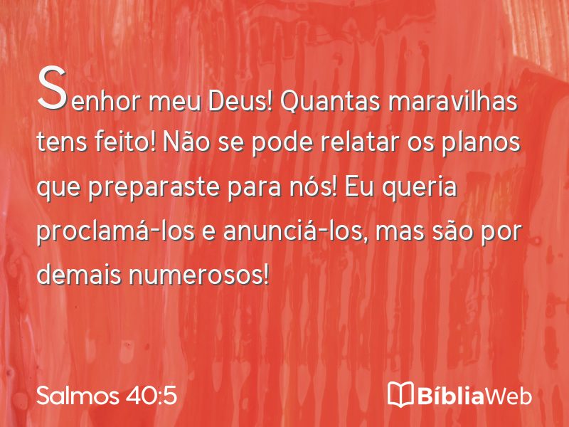 Salmos 40:5 em imagem para compartilhar